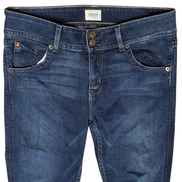 Hudson Womens Size 29 Denim Dark Wash Jeans Low Rise Bootcut Flap Pocket Y2K - Picture 2 of 8